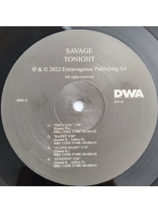 1403487	Savage ‎– Tonight  (Re 2022)	Electronic, Italo-Disco	1984	DWA (Dance World Attack) – DWA M22.02	S/S	Italy