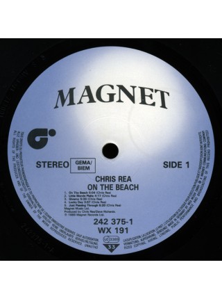 1403532	Chris Rea – On The Beach	Pop Rock	1986	Magnet – WX 191, Magnet – 242 375-1	NM/NM	Europe