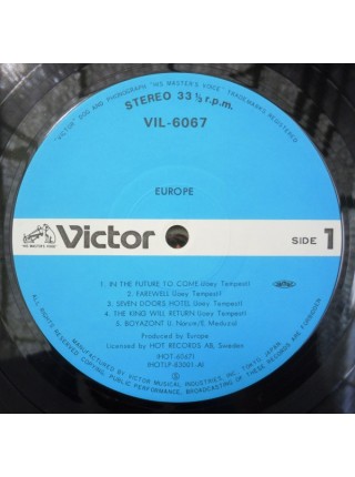 1402451	Europe – Europe  (no OBI)	Hard Rock, Arena Rock	1983	Victor – VIL-6067	NM/NM	Japan