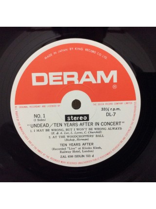 1402467		Ten Years After ‎– Undead/Ten Years After In Concert	Blues Rock	1969	Deram DL 7	EX/NM	Japan	Remastered	1969