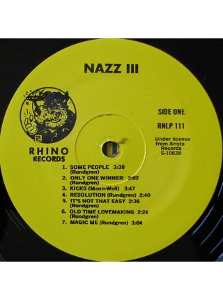 1402434	Nazz ‎– Nazz III  (Re 1984)	Psychedelic Rock	1971	Rhino Records ‎– RNLP 111	NM/NM	USA