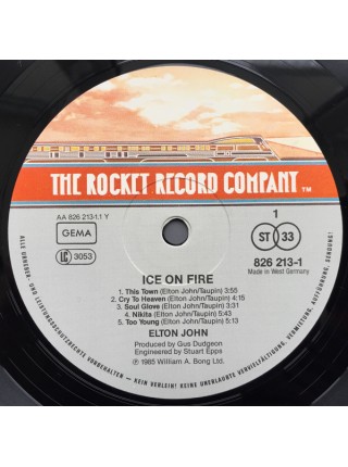 5000149	Elton John – Ice On Fire, vcl.	"	Pop Rock, Soft Rock, Ballad"	1985	"	The Rocket Record Company – 826 213-1"	EX/EX	Germany	Remastered	1985