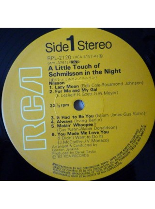 1400185	Harry Nilsson – A Little Touch Of Schmilsson In The Night (Re 1982) 	1982	"	RCA – RPL-2120"	NM/NM	Japan