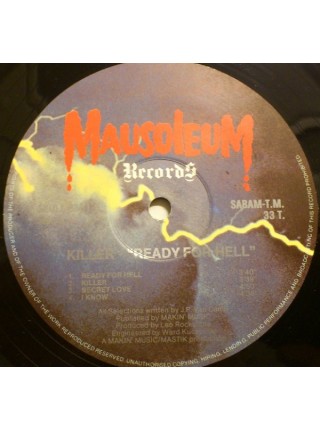 1403740		Killer – Ready For Hell	Heavy Metal	1983	Mausoleum Records – SKULL 8301	NM/NM	Belgium	Remastered	1983