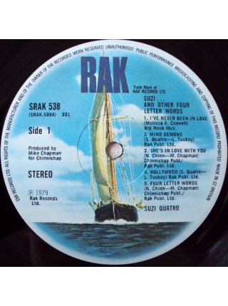 600325	Suzi Quatro – Suzi... And Other Four Letter Words		1979	RAK – SRAK 538	EX+/EX+	UK
