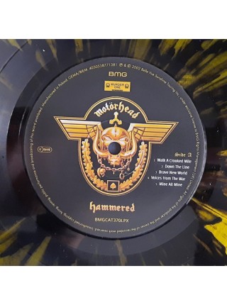 35015050	 	 Motörhead – Hammered	"	Hard Rock, Heavy Metal "	Gold Black Splatter, Limited	2002	" 	BMG – BMGCAT370LPX"	S/S	 Europe 	Remastered	23.09.2022