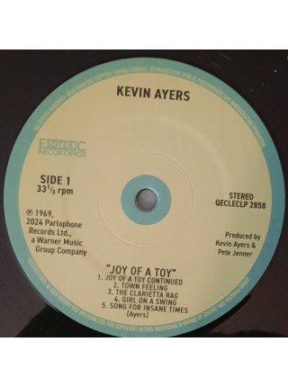 35015134	 	 Kevin Ayers – Joy of a Toy	"	Prog Rock, Folk Rock, Psychedelic Rock "	Black, Gatefold	1969	" 	Cherry Red – QECLECLP2858"	S/S	 Europe 	Remastered	26.01.2024