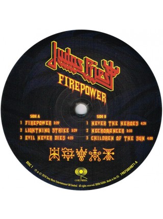 35005020		 Judas Priest – Firepower  	" 	Heavy Metal"	Black, 180 Gram, Gatefold, 2lp	2018	" 	Columbia – 19075804871, Sony Music – 19075804871"	S/S	 Europe 	Remastered	09.03.2018