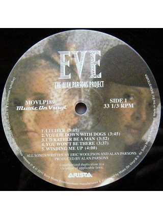 35004848	 The Alan Parsons Project – Eve	 Prog Rock	1979	" 	Music On Vinyl – MOVLP189, Arista – MOVLP189"	S/S	 Europe 	Remastered	"	24 окт. 2011 г. "