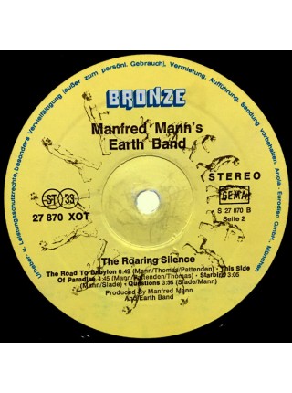 1403153	Manfred Mann's Earth Band ‎– The Roaring Silence	Hard Rock, Prog Rock	1976	Bronze – 27 870 XOT	EX/EX	Germany