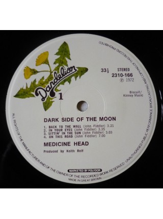 1401250		Medicine Head – Dark Side Of The Moon	Blues Rock, Prog Rock 	1972	Dandelion Records – 2310 166	EX/EX	UK	Remastered	1972