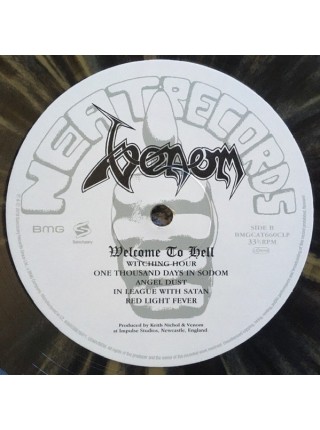 35006908		Venom - Welcome To Hell 	" 	Black Metal, Heavy Metal"	Gold With Black Splatter	1981	" 	BMG – BMGCAT660CLP"	S/S	 Europe 	Remastered	24.09.2021