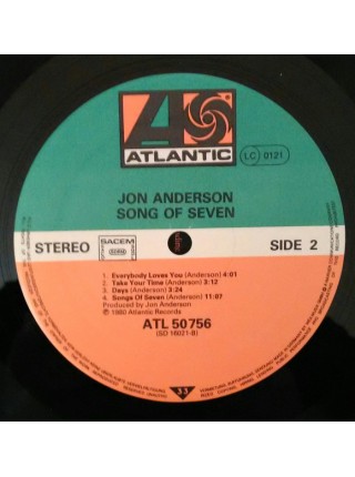 1402011		Jon Anderson – Song Of Seven	Art Rock, Prog Rock	1980	Atlantic – SD 16021	NM/NM	USA	Remastered	1980