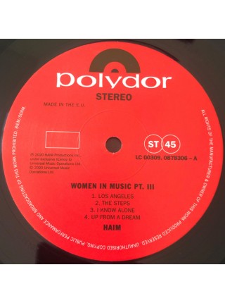 35014835	 	 Haim  – Women In Music Pt. III	" 	Rock, Pop"	Black, Gatefold, 2lp	2020	" 	Polydor – 0813817"	S/S	 Europe 	Remastered	26.06.2020