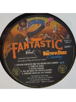 1403343		Elton John - Captain Fantastic And The Brown Dirt Cowboy  POSTER, 2 буклета 	Pop Rock	1975	DJM Records – DJLPX 1	NM-/NM	England	Remastered	1975