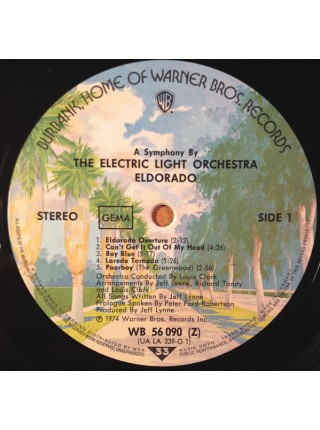 1403369		Electric Light Orchestra – Eldorado	Rock, Symphonic Rock	1974	Warner Bros. Records – WB 56 090	EX+/EX+	Germany	Remastered	1974