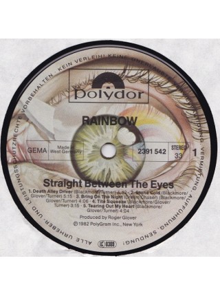 1403707	Rainbow – Straight Between The Eyes	Hard Rock	1982	Polydor – 2391 542	EX+/EX	Germany