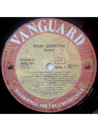 1403711	Roni Griffith – Desire	Electronic, Disco, Hi-NRG	1982	Vanguard – 0062.189	EX+/EX+	Germany