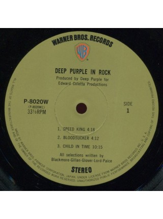 1403723	Deep Purple ‎– In Rock, Green Warner Label, Obi копия	Hard Rock	1970	Warner Bros. Records P-8020W	NM/NM	Japan