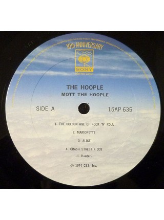 180533	Mott The Hoople – The Hoople	"	Glam"	1977	"	CBS/Sony – 15AP 635"	EX+/EX+	Japan