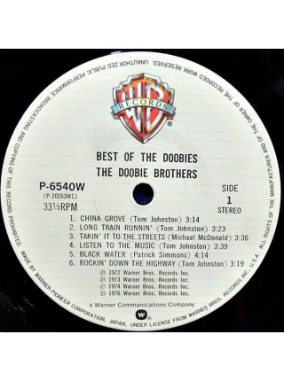 800036	The Doobie Brothers – Best Of The Doobies	"	Southern Rock"	1981	"	Warner Bros. Records – P-6540W"	NM/NM	Japan