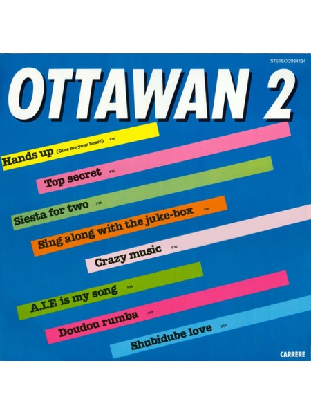 800049	Ottawan – Ottawan 2	"	Disco"	1981	"	Carrere – 2934 134"	EX/EX	Germany