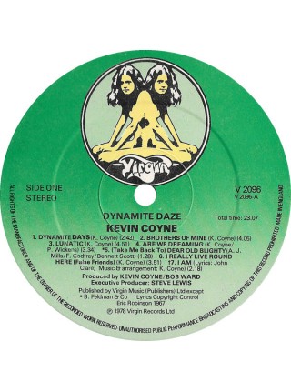 800066	Kevin Coyne – Dynamite Daze	"	Art Rock, Pop Rock, New Wave"	1978	"	Virgin – V 2096, Virgin – V2096"	EX/EX	England