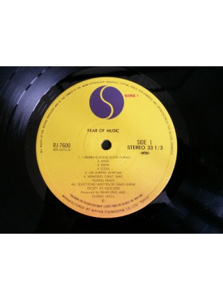 1400607	Talking Heads – Fear Of Music   (no OBI)	1979	Sire ‎– RJ-7600	NM/NM	Japan