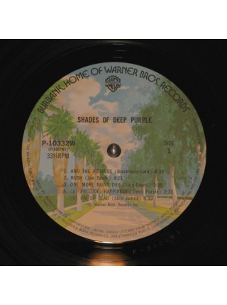 1400913	Deep Purple – Shades Of Deep Purple (Re 1977) Obi - кoпия	1968	Warner Bros. Records – P-10332W	NM/NM	Japan