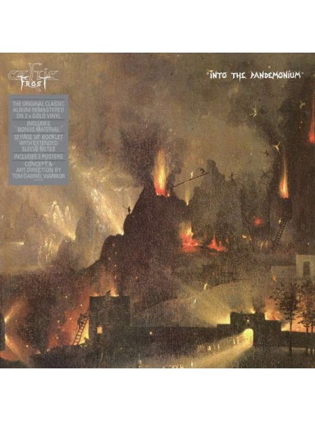 1800134	Celtic Frost – Into The Pandemonium  (GOLD)  2lp	"	Black Metal, Death Metal, Thrash"	1987	"	Noise (3) – NOISE2CLP012"	S/S	England	Remastered	2023