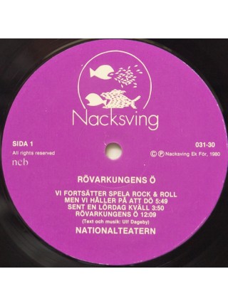 1402051		Nationalteatern ‎– Rövarkungens Ö	Rock	1980	Nacksving ‎– 031-30	NM/EX	Sweden	Remastered	1980