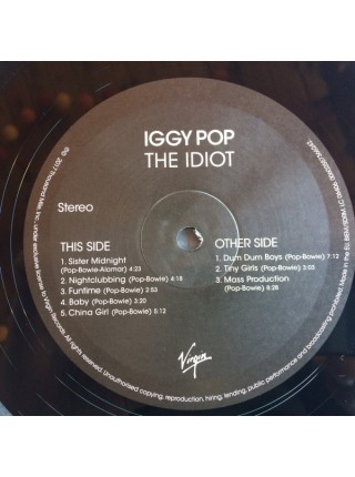 1800298	Iggy Pop – The Idiot	"	Art Rock"	1977	"	Virgin – 00602557366242, Universal Music Group – 00602557366242"	S/S	Europe	Remastered	2017