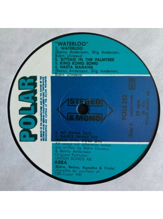 161252	ABBA – Waterloo	"	Soft Rock, Pop Rock, Classic Rock"	1974	"	Polar – POLS 252"	S/S	Europe	Remastered	2011