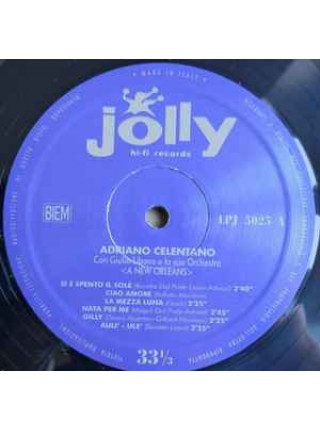35000017	 Adriano Celentano – A New Orleans	" 	Rock & Roll, Tango"	Limited 180 Gram Black Vinyl	1963	" 	Jolly Hi-Fi Records – LPJ 5025"	S/S	 Europe 	Remastered	2015