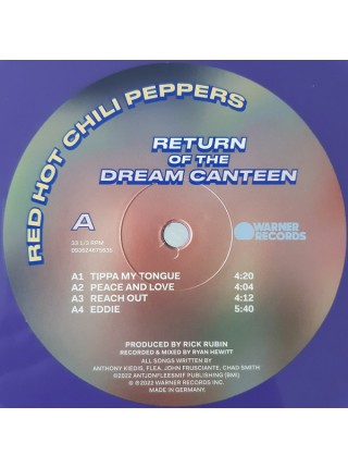 35015294	 	 Red Hot Chili Peppers – Return Of The Dream Canteen	"	Alternative Rock "	Purple, Limited, 2lp	2022	" 	Warner Records – 093624867357"	S/S	 Europe 	Remastered	14.10.2022