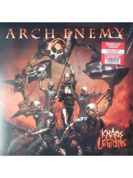 35015366	 	 Arch Enemy – Khaos Legions	" 	Melodic Death Metal"	Orange, 180 Gram, Limited	2011	" 	Century Media – 19658814561"	S/S	 Europe 	Remastered	28.07.2023