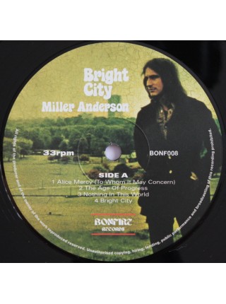 35005185	 Miller Anderson – Bright City	" 	Blues Rock"	1971	" 	Bonfire Records (5) – BONF008"	S/S	 Europe 	Remastered	28.10.2022