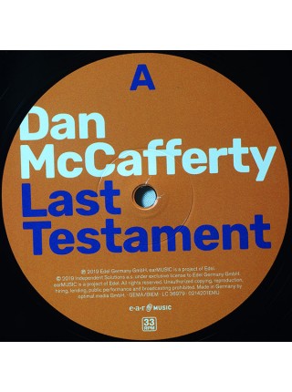 35004273		 Dan McCafferty – Last Testament  	" 	Classic Rock"	Black, 180 Gram, Gatefold, 2lp	2019	 Ear Music – 0214201EMU	S/S	 Europe 	Remastered	"	Oct 11, 2019 "