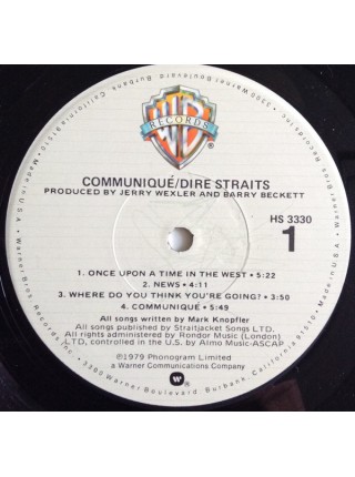 1403917		Dire Straits – Communiqué	Blues Rock, Classic Rock	1979	Warner Bros. Records – HS 3330	EX+/EX+	USA	Remastered	1979