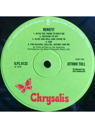 1404165		Jethro Tull ‎– Benefit	Folk Rock, Prog Rock	1970	Chrysalis – CHR 1043	EX+/EX+	England	Remastered	###