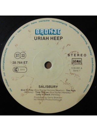 1404989		Uriah Heep – Salisbury		Hard Rock, Prog Rock	1971	Bronze – 28 764 ET	NM/EX+	Germany	Remastered	1980