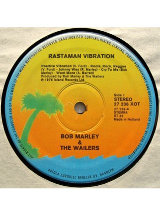 1405141		Bob Marley & The Wailers – Rastaman Vibration		Reggae 	1976	Island Records – 27 236 XOT	EX+/NM	Netherlands	Remastered	1976