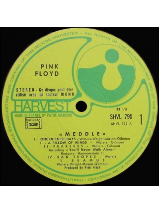 1402073	Pink Floyd - Meddle	Psychedelic Rock	1971	Harvest – SHVL 795, Harvest – 2(C 064 - 04917)	NM/NM	France