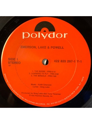 1403651	Emerson, Lake & Powell ‎– Emerson, Lake & Powell	Rock, Prog Rock	1986	Polydor ‎– 422 829 297-1 Y-1	NM/NM	USA