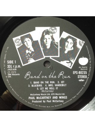 1403688	Paul McCartney and Wings - Band On The Run  (Re 1975),Вкладка, буклет, плакат,  no  OBI	Pop Rock	1973	Apple Records – EPS-80235	NM/NM-	Japan