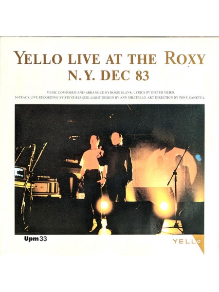 500452	Yello – Live At The Roxy N.Y. Dec 83	1984	Vertigo – 822 262-1, Vertigo – 822 262-1Q	EX/EX	Germany