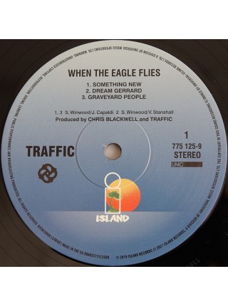 35000109	Traffic – When The Eagle Flies 	" 	Jazz-Rock, Pop Rock, Prog Rock"	 Black Vinyl	1974	" 	Island Records – 775 125-9, UMC – 00602577512599"	S/S	 Europe 	Remastered	2021