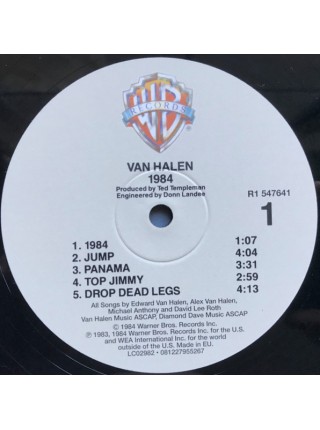 35005544		 Van Halen – 1984	" 	Hard Rock, Heavy Metal"	Black, 180 Gram	1984	" 	Warner Bros. Records – 8122-79792-3"	S/S	 Europe 	Remastered	04.11.2010