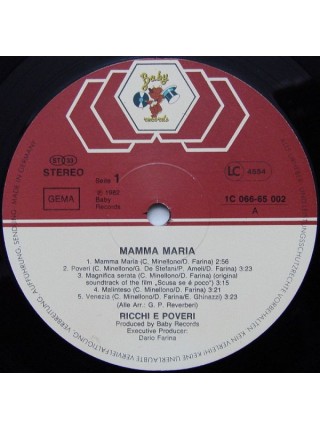 1402093	Ricchi & Poveri – Mamma Maria	Electronic, Italo-Disco	1982	Baby Records (2) – 1C 066-65 002, Emi Electrola – 1C 066-65 002	EX/EX	Germany