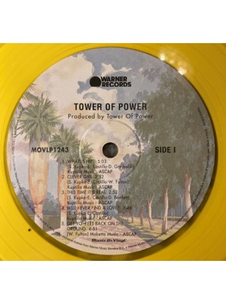 35014288	 Tower Of Power – Tower Of Power	" 	Jazz-Funk, Soul, Funk"	Translucent Yellow, 180 Gram, Limited	1973	" 	Music On Vinyl – MOVLP1243"	S/S	 Europe 	Remastered	01.12.2023
